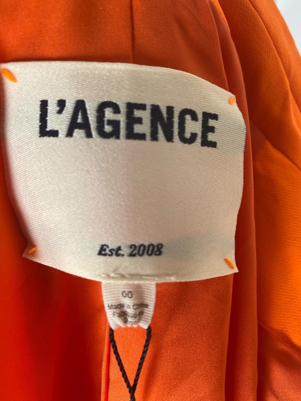 L'AGENCE NWT Marlee Vibrant Orange Tailored Blazer Dress - Picture 13 of 14
